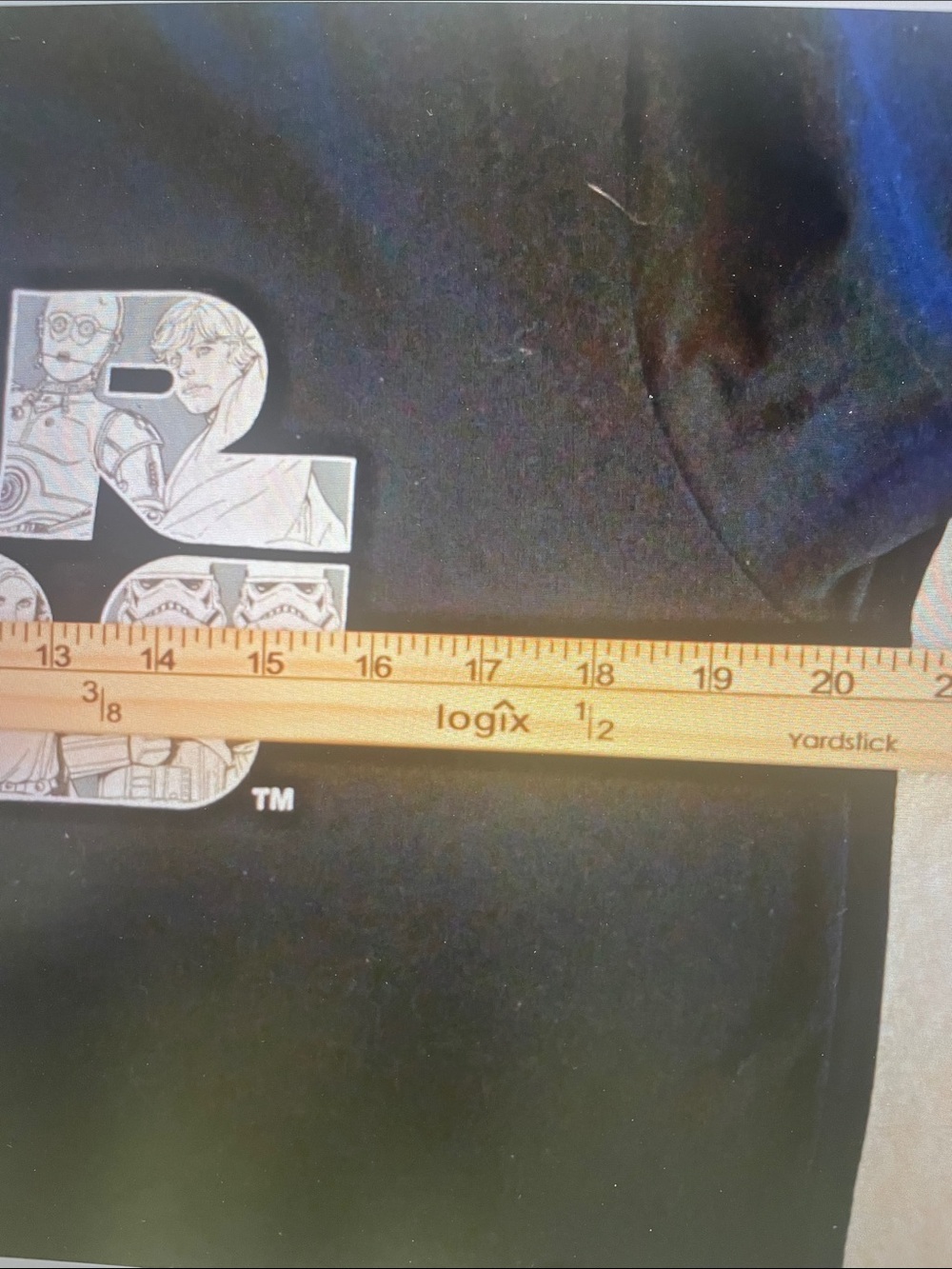 Star Wars Black Tee with Multicolor Logo - Picture 4 of 5